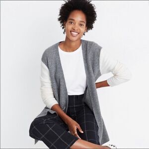 Madewell colorblock Kent sweater in coziest yarn. Size L.
